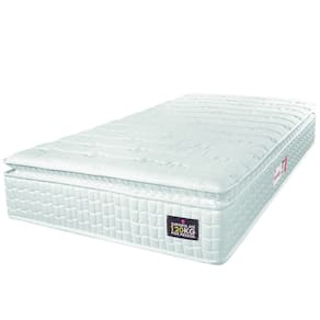 Colchão Solteiro Espuma D33 Pillow Top Van Gogh 88x188x24cm Branco Hellen - Suporta Até 120 Kg