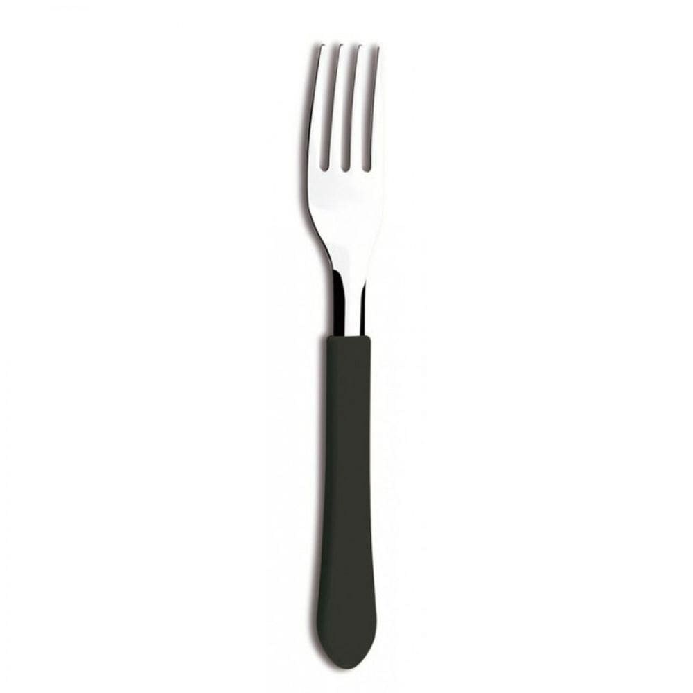 Kit 12 Garfo De Mesa Tramontina Leme Inox Preto