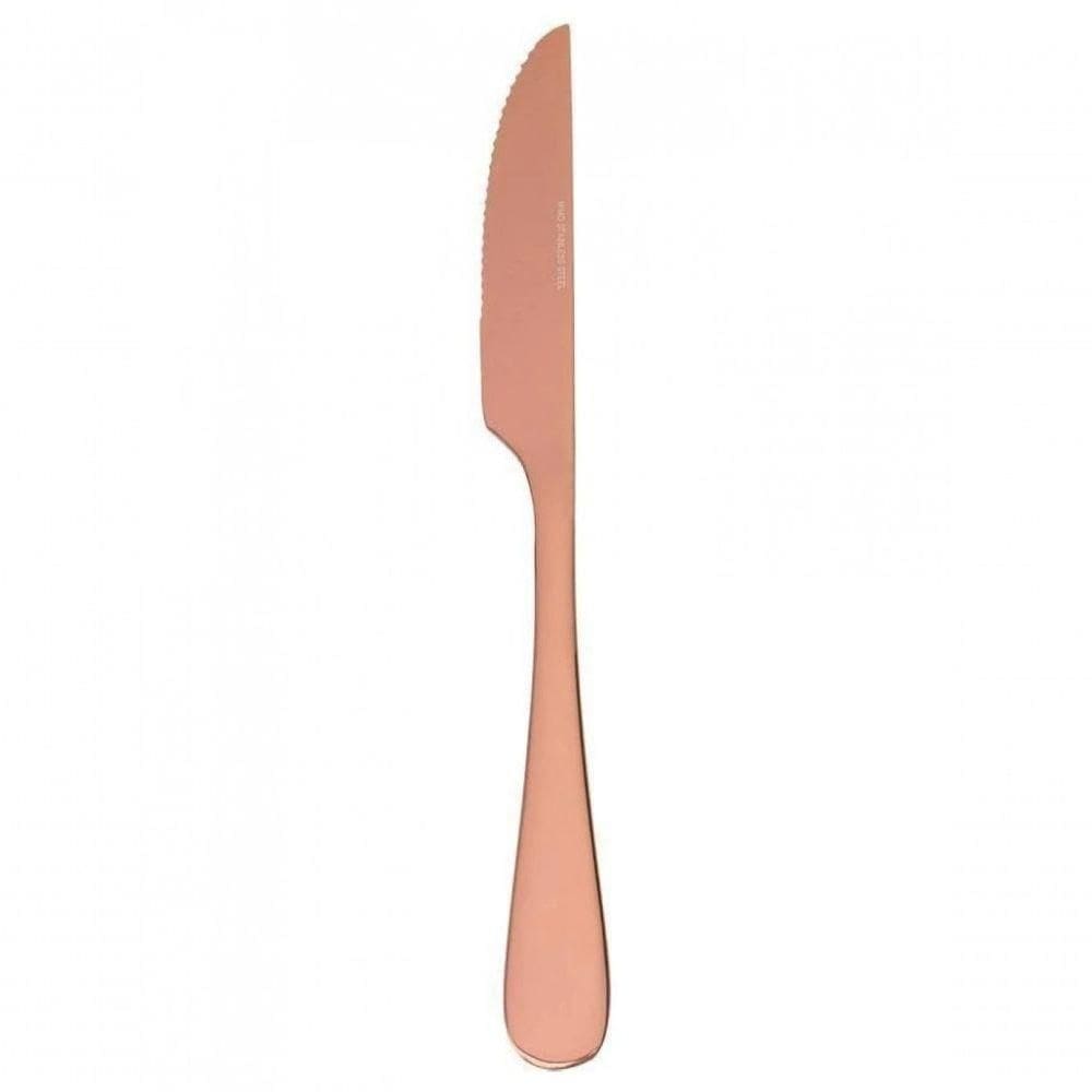 Jogo 6 Faca Sobremesa Bronze Sophia - Mimo Style