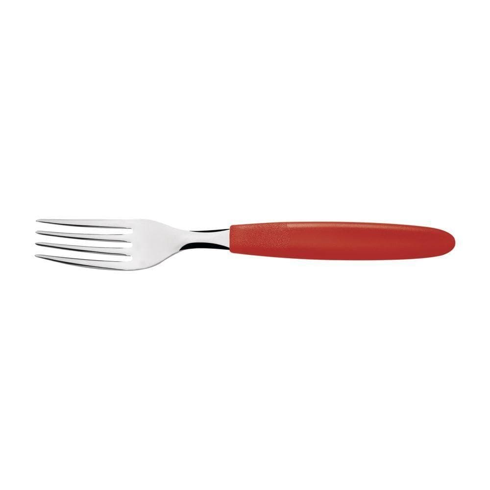 Kit 24 Garfo Mesa Tramontina Ipanema Inox Vermelho