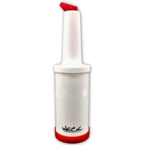 Kit 6 Garrafa Plástica Store`n Pour 1L Vermelha Armazenar Servir Bartender