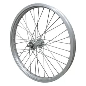 Roda Traseira P/ Bicicleta Aro 20 Alumínio Polido Raio Fino