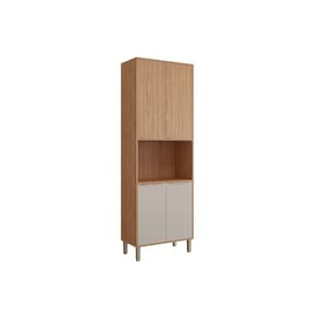 Paneleiro de Cozinha Modulado Divina 1 Forno c/4 Portas 70 cm Freijo/Off White - MGM