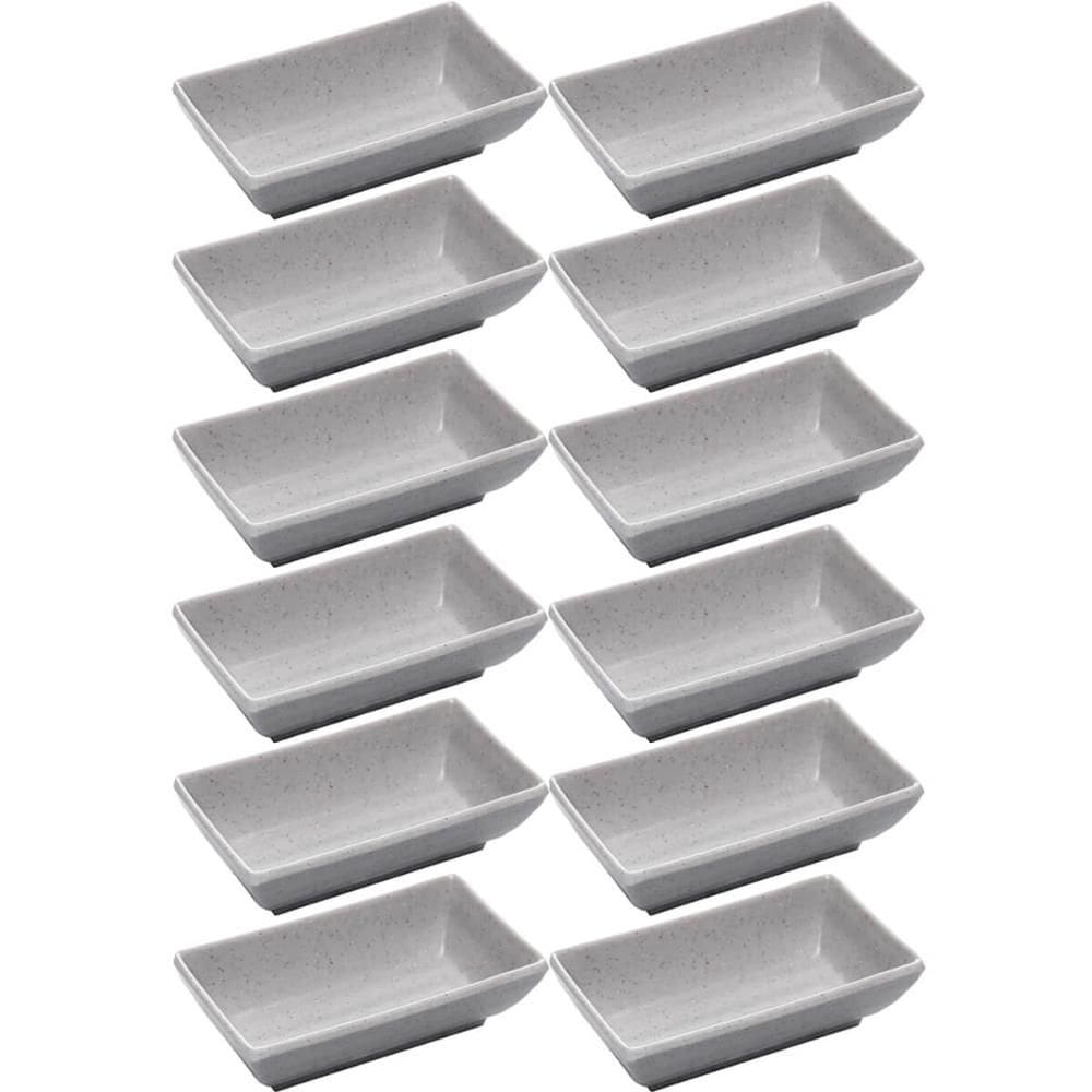 12 Molheiras Melamina 10x6x3cm Lyor Porta Shoyu Tóquio Granilite Sunomono