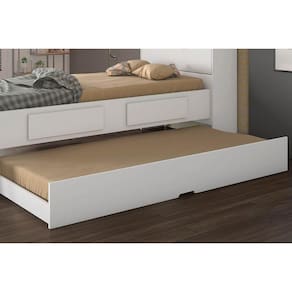 Cama Auxiliar Solteiro Premium II Branco - Conquista