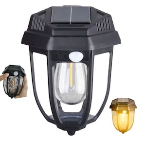 Luminaria Solar Arandeka Vintage Led Filamento Retro Sensor Presença Movimento 3 Modos Ambiente Externo Casa Jardim Colonial Iluminaçao Decoraçao
