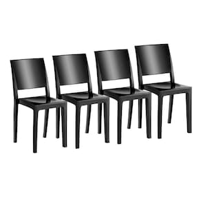Cadeira de Cozinha Hydra UZ4002 Kit 4 Un Polipropileno Preto - Kappesberg