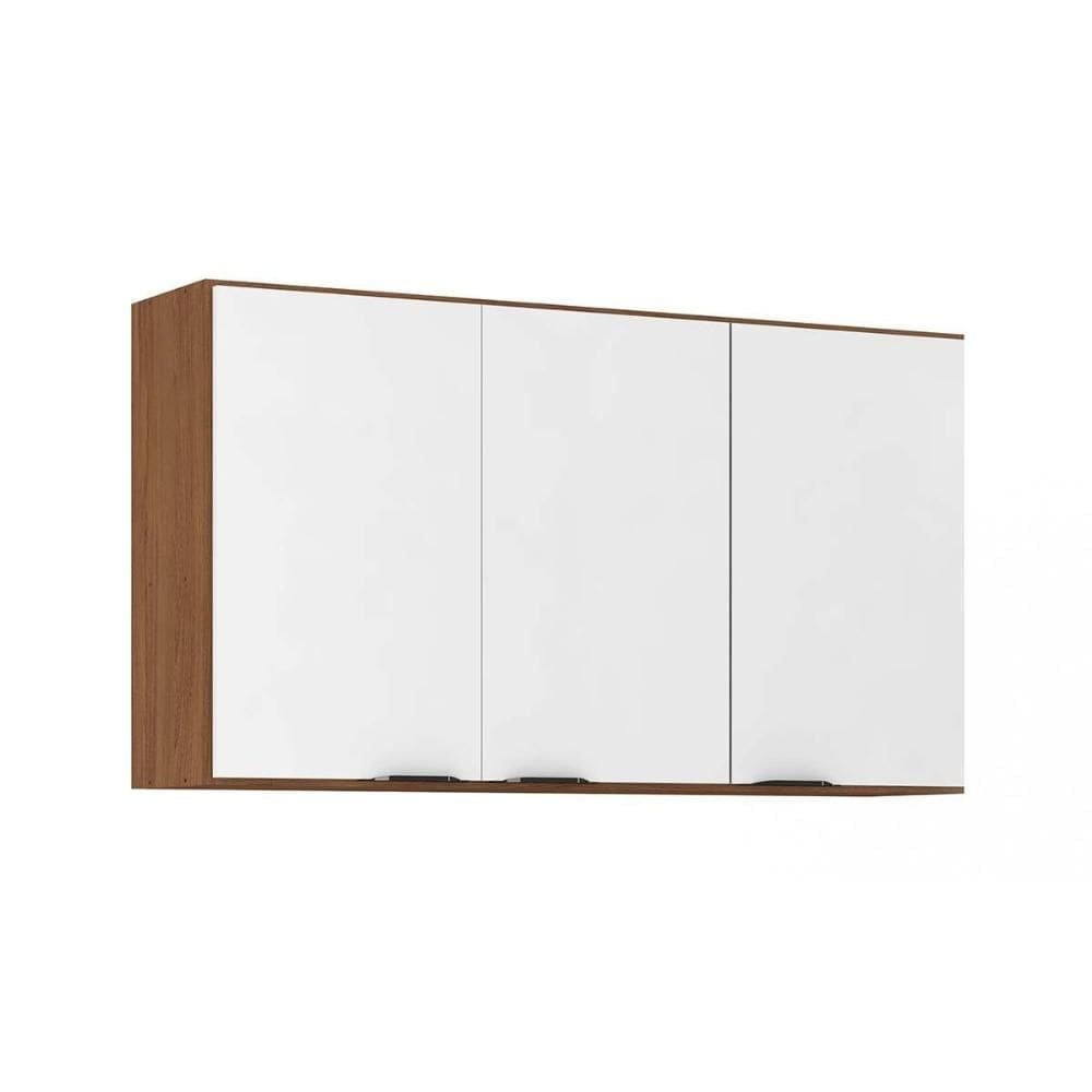 Armário de Cozinha Modulado Firenze 3 Portas 120cm Amendola/Branco - Demóbile