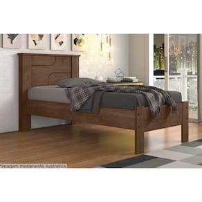Cama Solteiro Pérola Cacau - Conquista