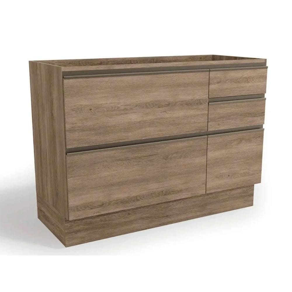 Balcão de Cozinha Modulado Maxxi G746 1 Porta e 4 Gavetas p/ Pia 120cm Nogal - Kappesberg