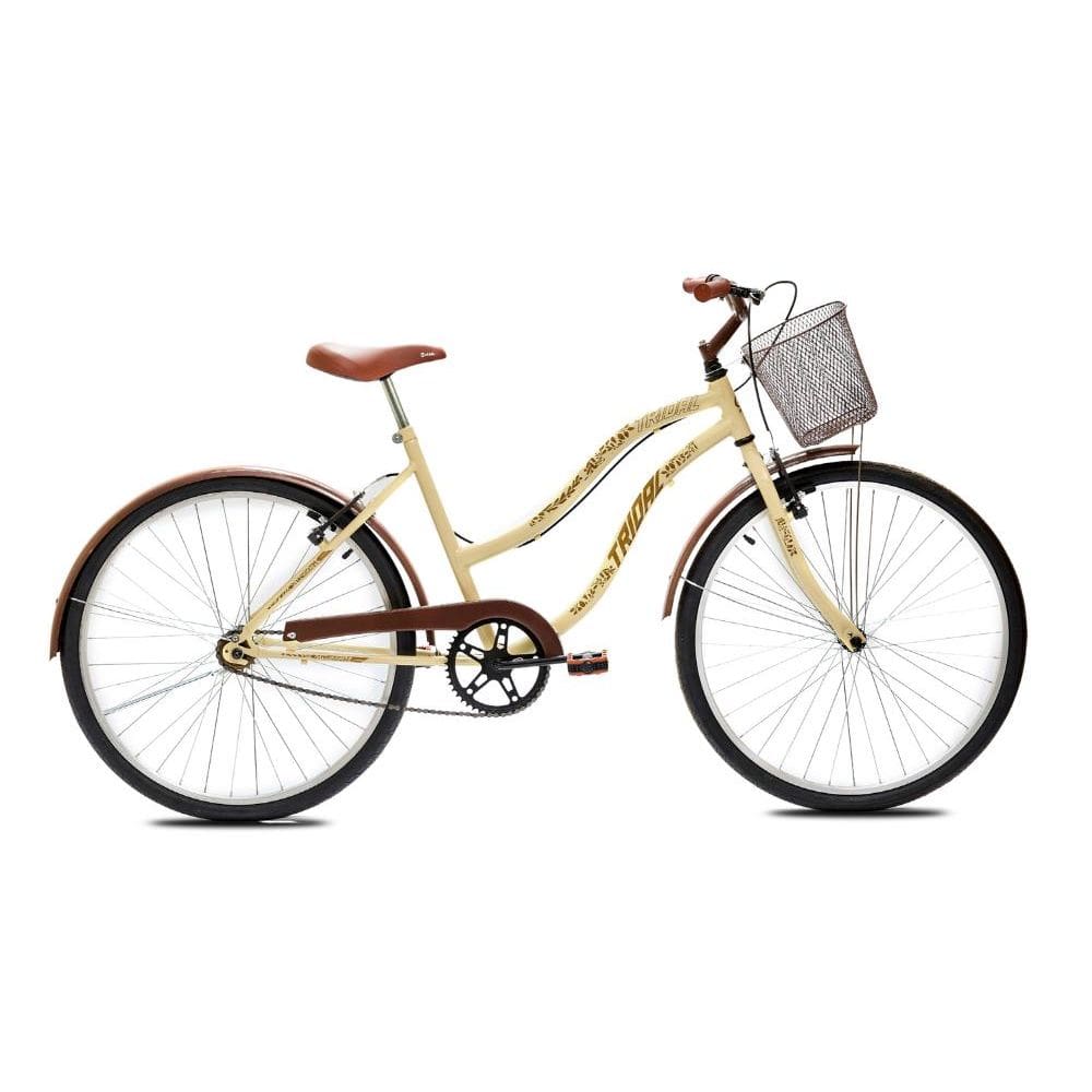 Bicicleta Retro Aro 26 Beach Tridal Bike - Bege