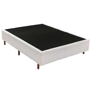 Cama Box Base Casal Universal Bordado White (138x188x20) - Polar