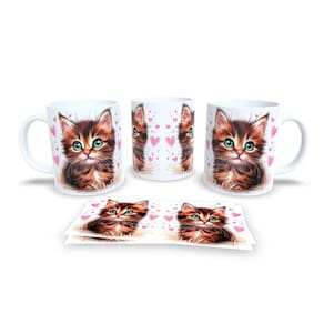 Caneca Cerâmica Personalizada Gato / Gatinho Marrom - Modelo 785290
