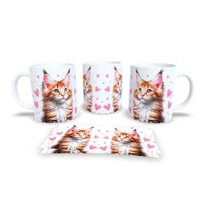 Caneca Cerâmica Personalizada Gato / Gatinho Maine Coon - Modelo 785287