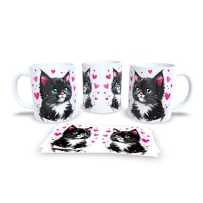 Caneca Cerâmica Personalizada Gato / Gatinho Preto - Modelo 785294