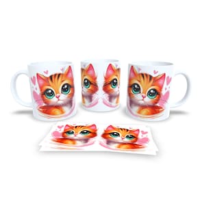Caneca Cerâmica Personalizada Gato / Gatinho Laranja - Modelo 785282
