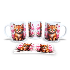 Caneca Cerâmica Personalizada Gato / Gatinho Laranja - Modelo 785281
