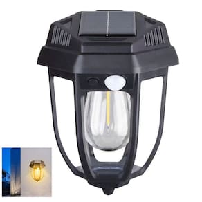 Luminaria Solar Arandela Vintage Retro Colonial Led Filamento Sensor de Presença Movimento 3 Modos Casa Jardim Parede Decoraçao Externo Iluminaçao