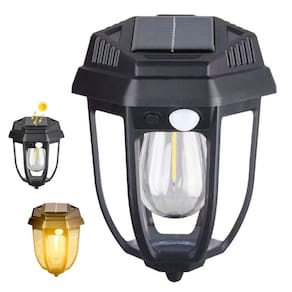 Luminaria Solar Arandela Vintage Led Retro Filamento Sensor Movimento Presença 3 Modos Casa Jardim Ambiente Externo Decoraçao Iluminaçao Colonial
