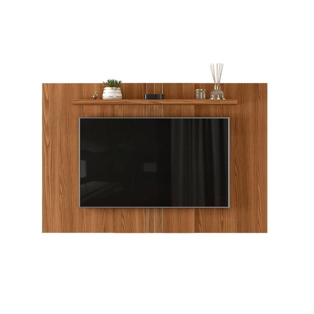 Painel Home p/TV até 47 Polegadas Faro c/ Prateleira Extensível de 136 a 160cm Carvalho - DJ Móveis