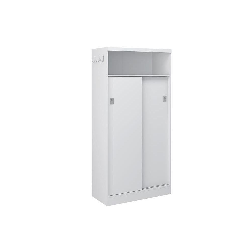 Armário Multiuso Casal 528 c/ 2 Portas de Correr Branco - Carraro
