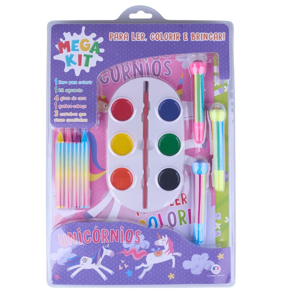 Mega Kit para Colorir Unicórnios Ciranda Cultural