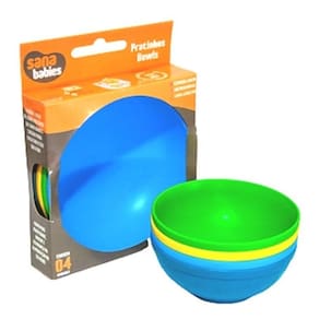 Kit Prato Bowl Com 4Uni. - 500Ml Introdução alimentar bebe