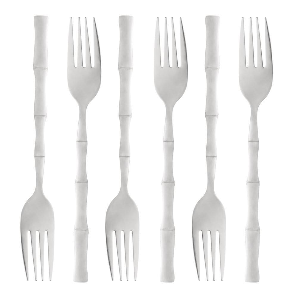 Jogo 6 Garfos para Mesa de Aço Inox Bambu Elegant Lyor
