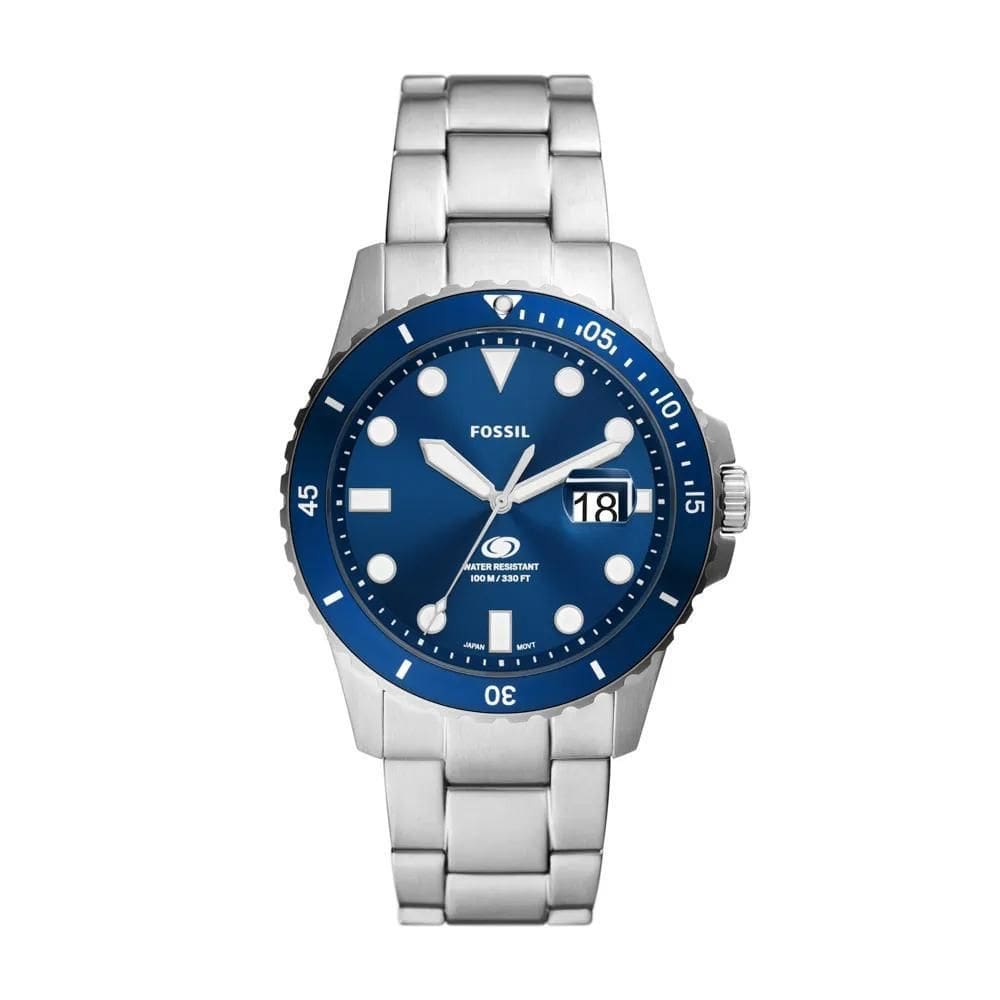 Relógio Fossil Masculino Fossil Blue Prata - FS6029/1KN