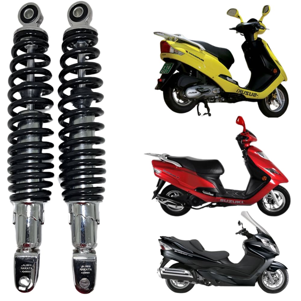 Par De Amortecedores Traseiros Nakata Direito E Esquerdo Suzuki Burgman 2005 A 2012