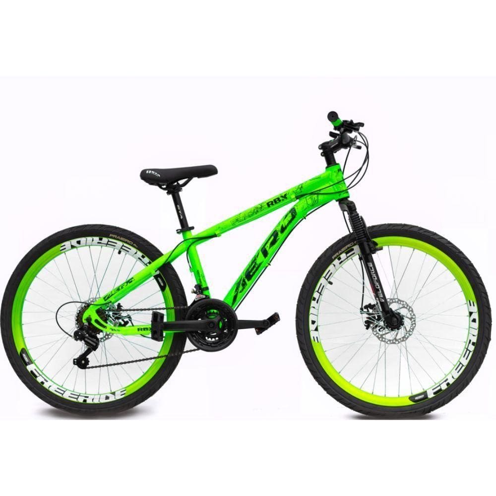 Bicicleta Aero Rbx Aro 26 Quadro Alumínio Freio A Disco Verde Neon / Preto