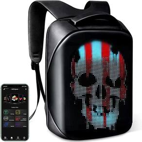 Mochila Loy Led Pro 3 Letreiro Publicidade Hd 64x64 Preto