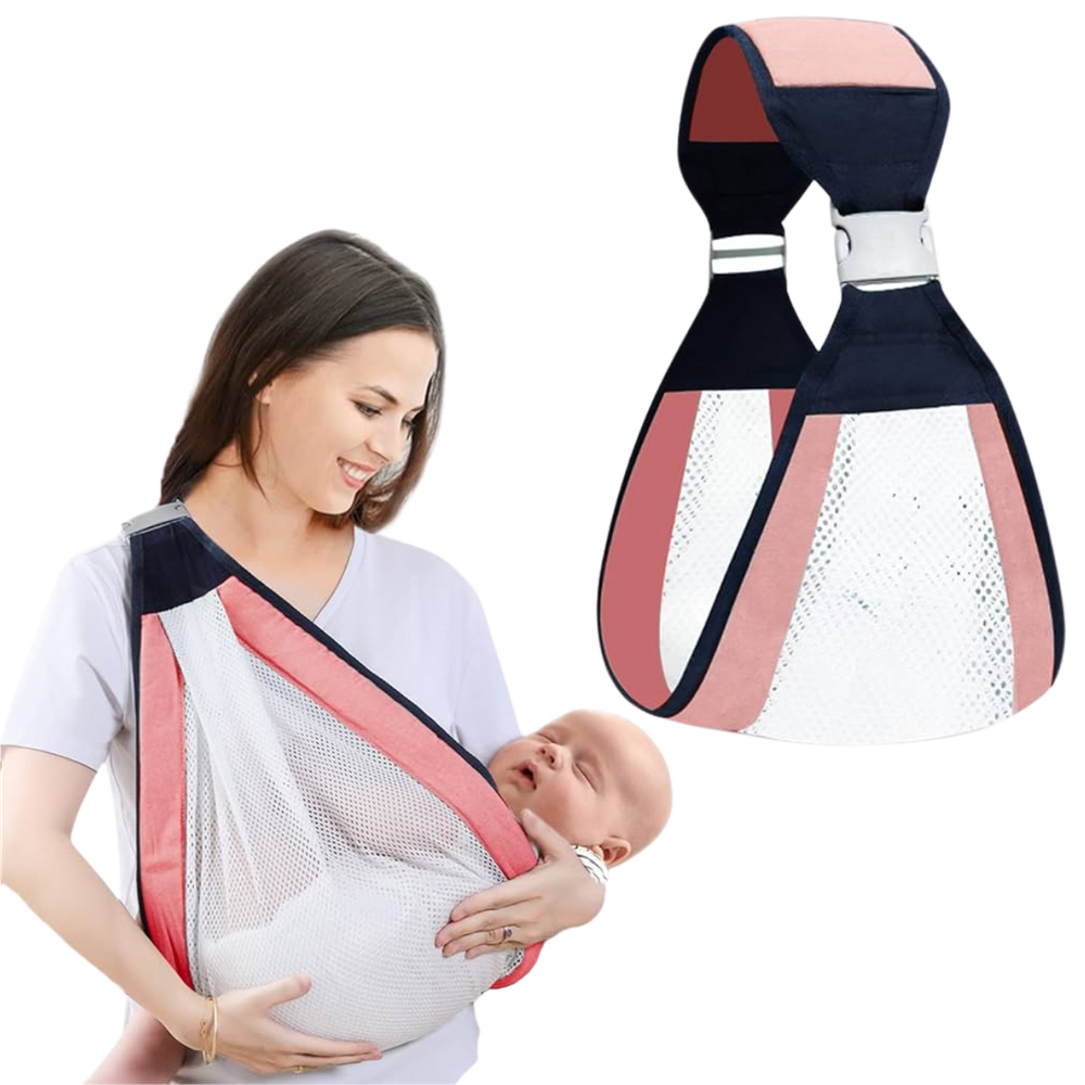 Canguru Bebê Rosa: Conforto Ideal para Amamentação e Passeios