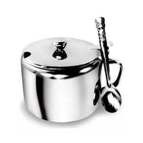 Açucareiro Inox Com Colher C/ Capacidade De 250Ml - Ad
