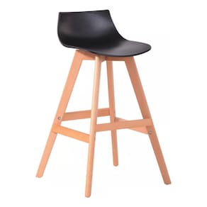 Cadeira Banco Alto 47x47x83cm Deluxe Black Madeira Até 100kg