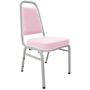 Cadeira Empilhável para Auditórios Linha Hotel Plus Rosa