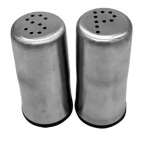 Porta Sal E Pimenta Inox Escovado  -Kit 2 Pçs - Ad.