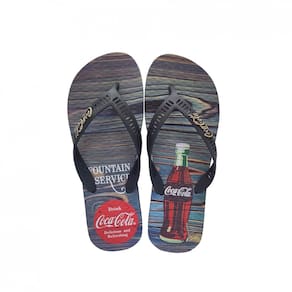 Chinelo Coca Cola Foutain Wood Masculino Calce Fácil CC4352