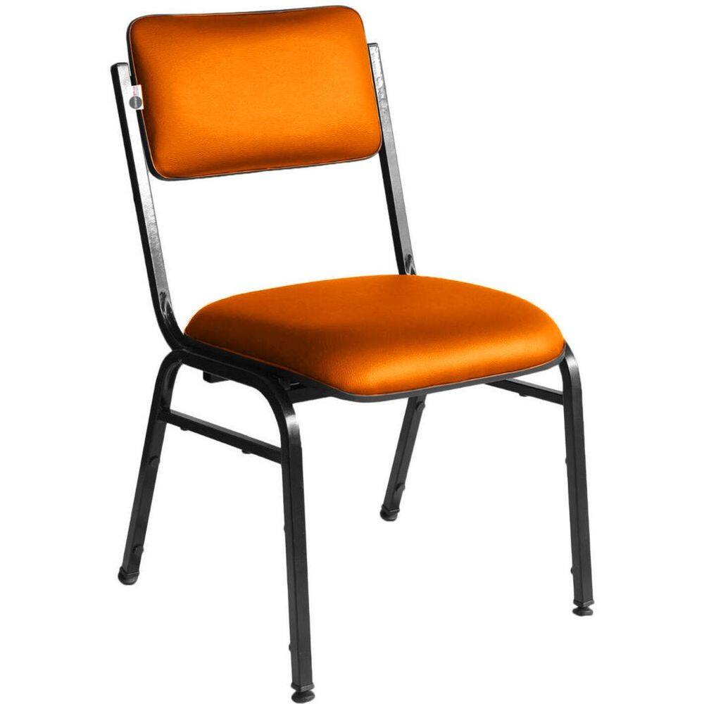 Cadeira Empilhável para Auditórios Linha Hotel Smart Laranja