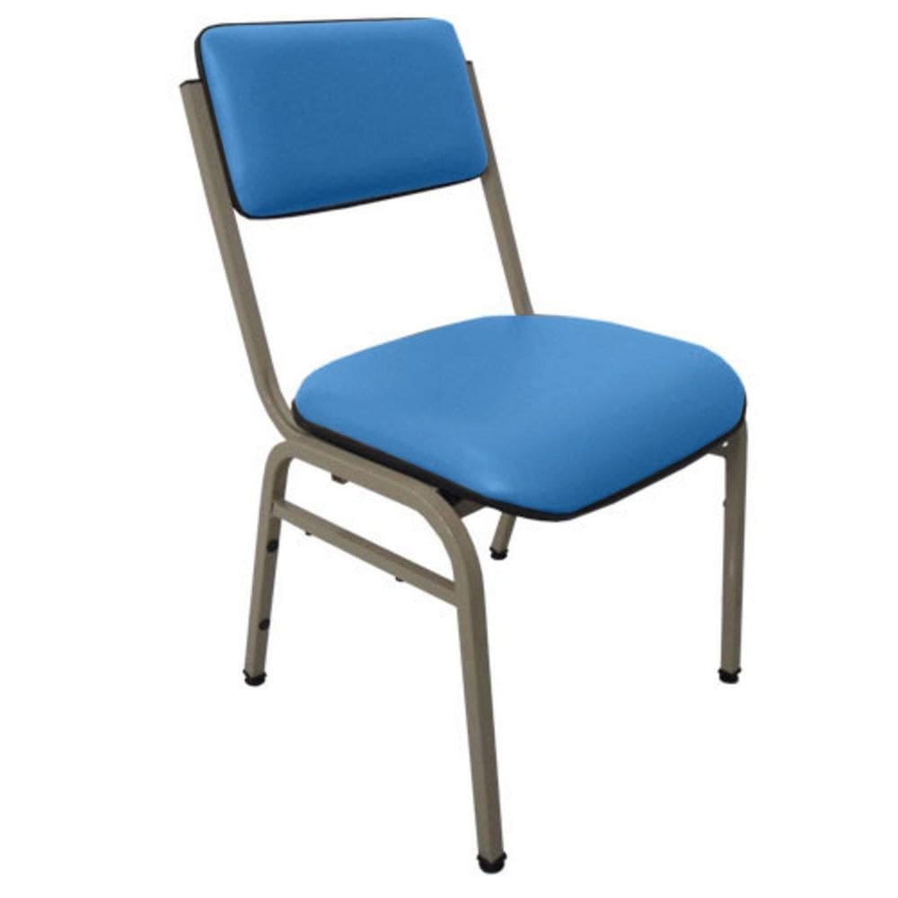 Cadeira Empilhável para Auditórios Linha Hotel Smart Azul