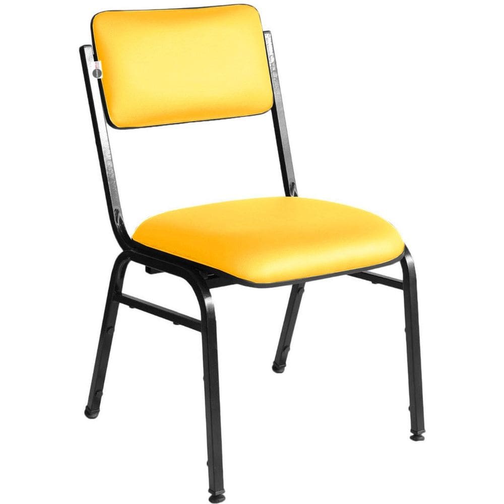 Cadeira Empilhável para Auditórios Linha Hotel Smart Amarelo