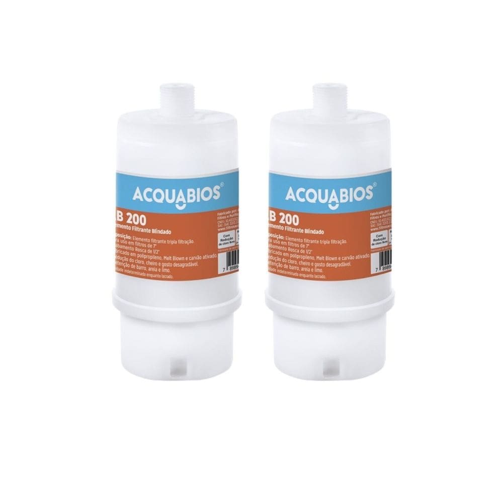 KIT 02 UN Refil De Reposição AB200 Acquabios POU 7 Aplicavel ACQUA 200