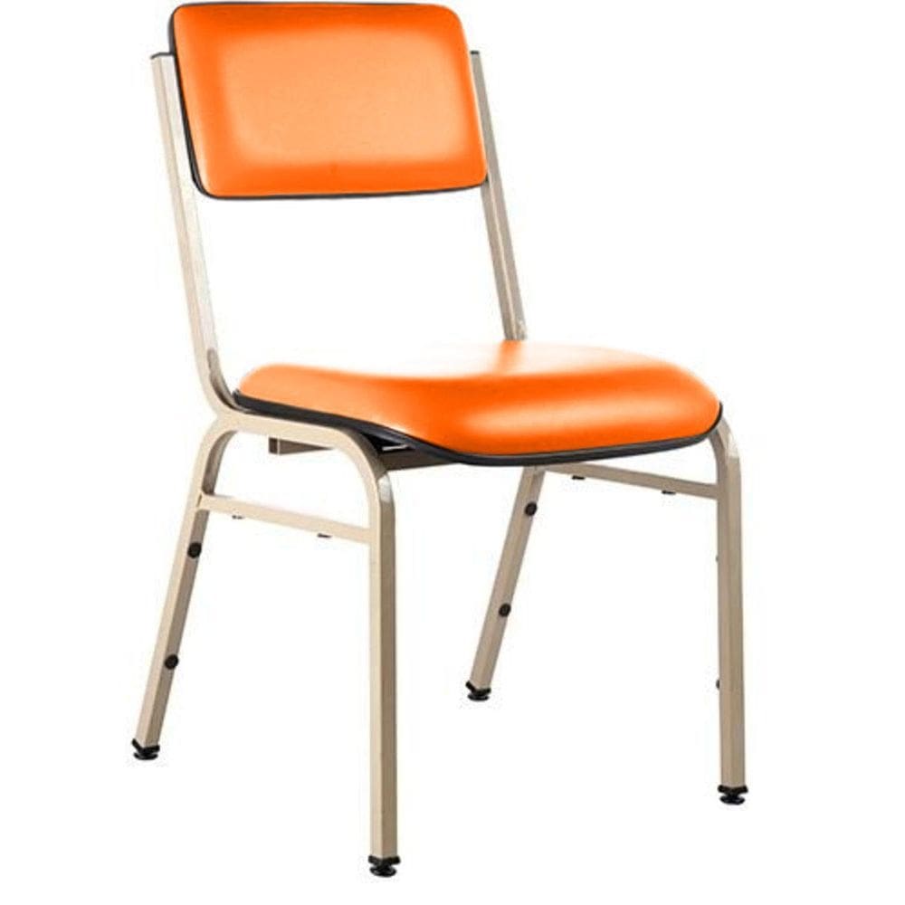 Cadeira Empilhável para Auditórios Linha Hotel Smart Laranja