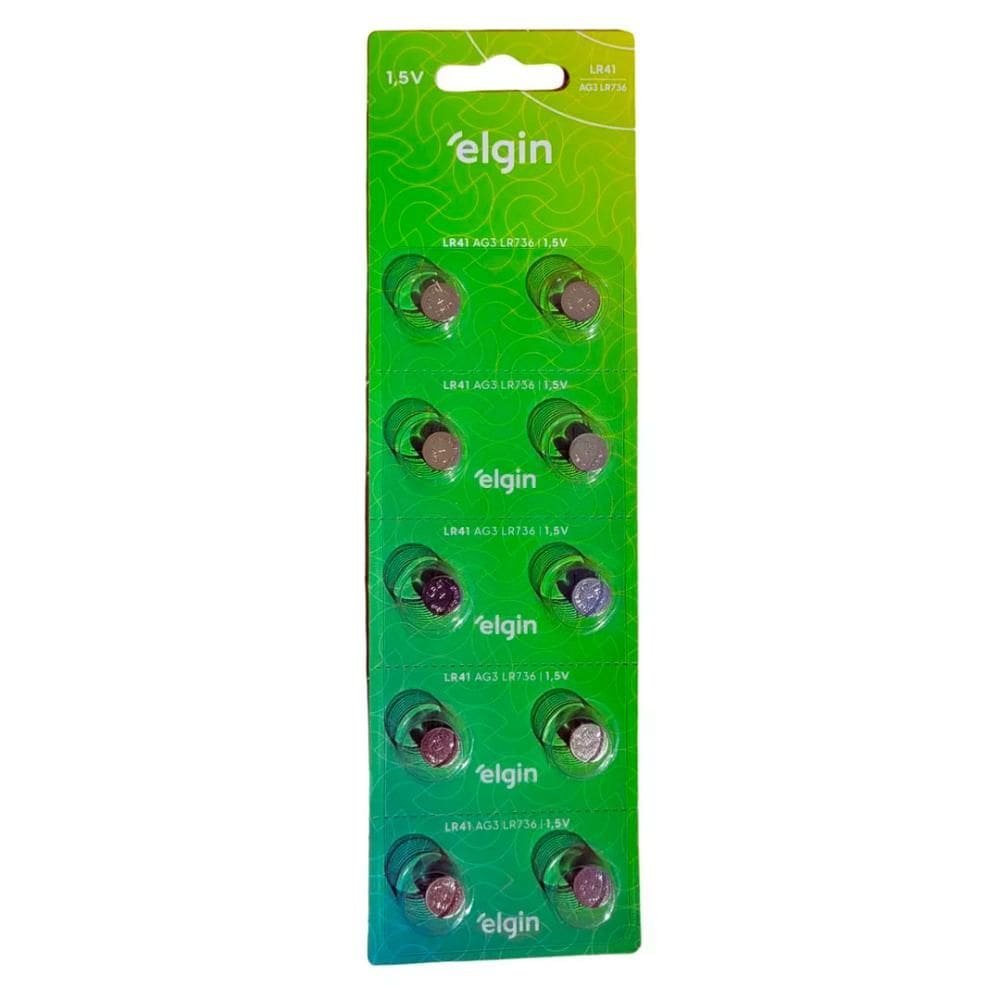 10 Baterias Alcalinas Lr41 Elgin [F108]