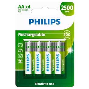 4 Pilhas Recarregaveis Aa Philips [F108]