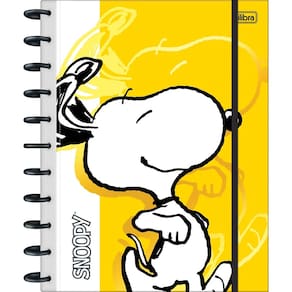 Caderno universitário Tilidisco 10x1 160 folhas Snoopy - Tilibra