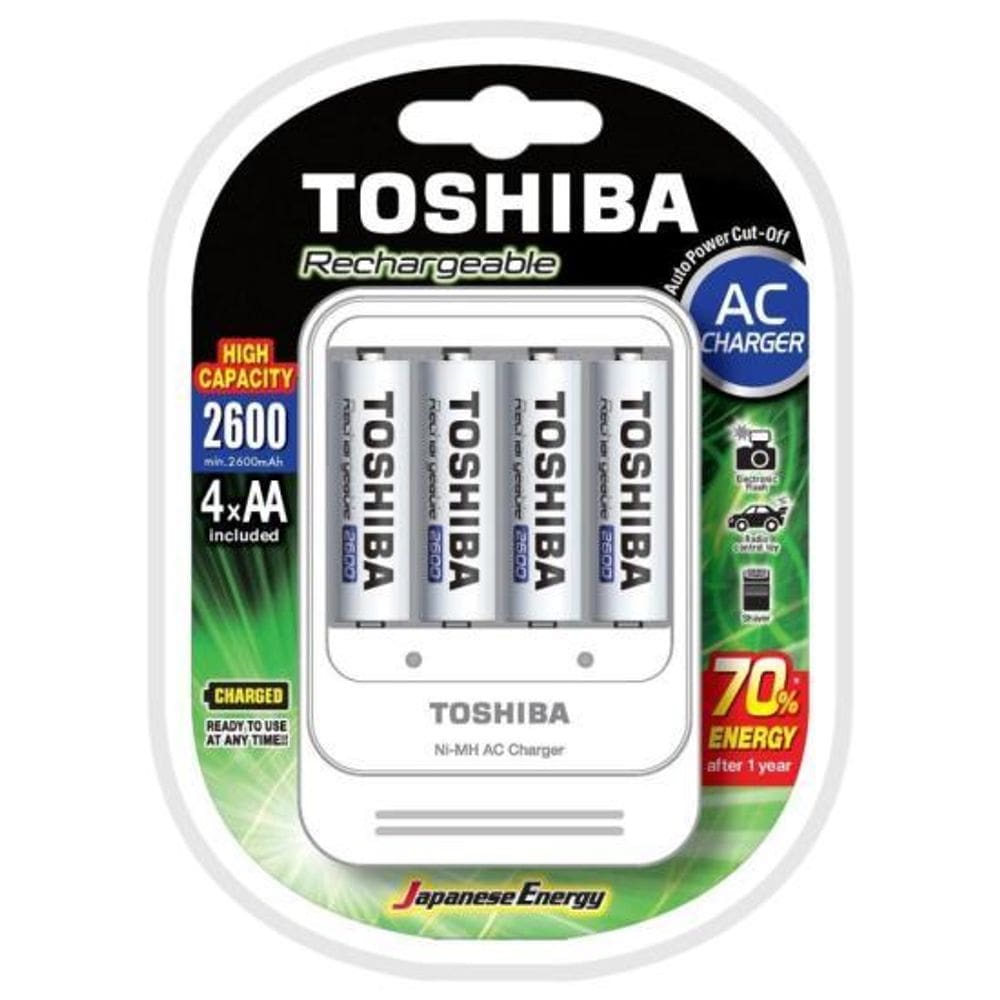 Carregador de Pilhas TNHC-6GAE4 CB (C/4 Pilhas AA 2600mAh) Toshiba [F002]