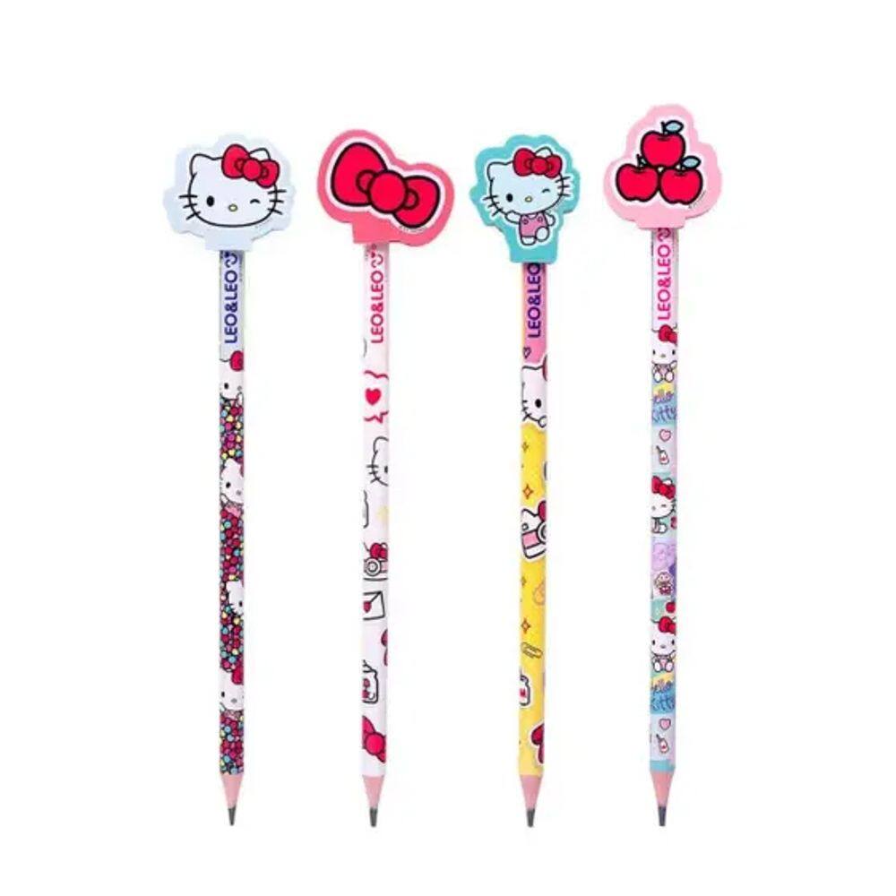 Lapis Preto Red.C/Bor.Hello Kitty Leo&Leo
