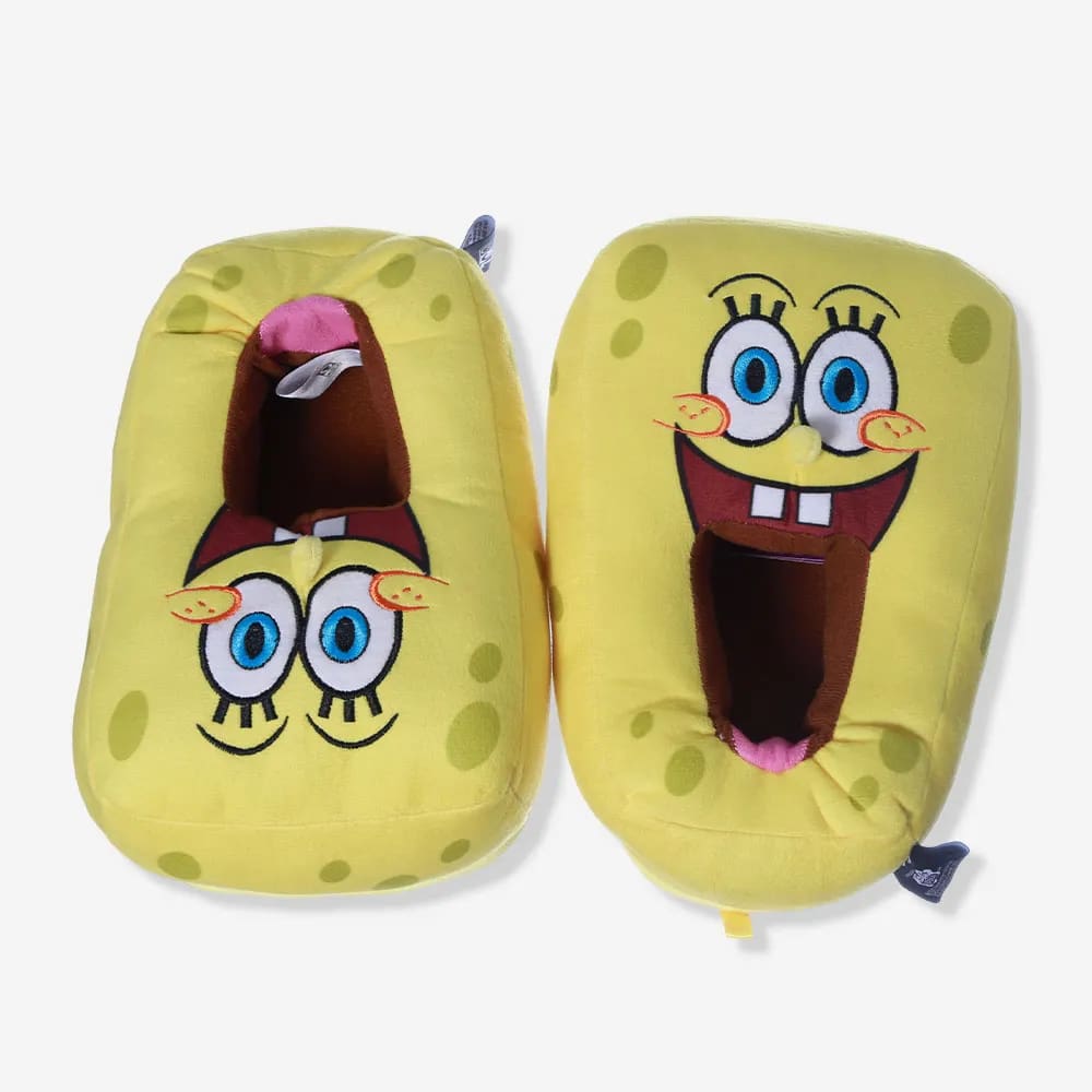 Pantufa Bob Esponja 3d solado de borracha pelucia licenciado