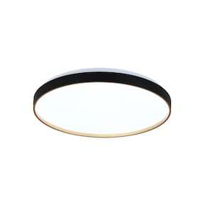 Plafon Sobrepor Dourado e Preto 48cm Led 40W 3em1 Bivolt LA1032 Delis